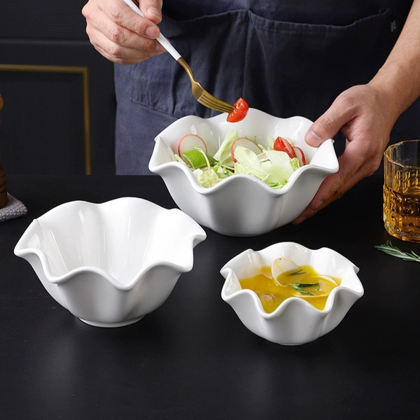 Flower Shape Ceramic Dessert Bowl